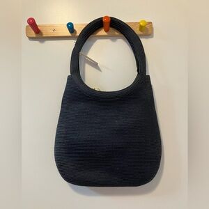 NWT / Samuji Tall Flower Basket / Navy Blue